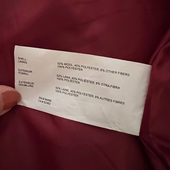 Nautica Women's Vibrant Red Hooded Pea Coat - Picture 9 of 11